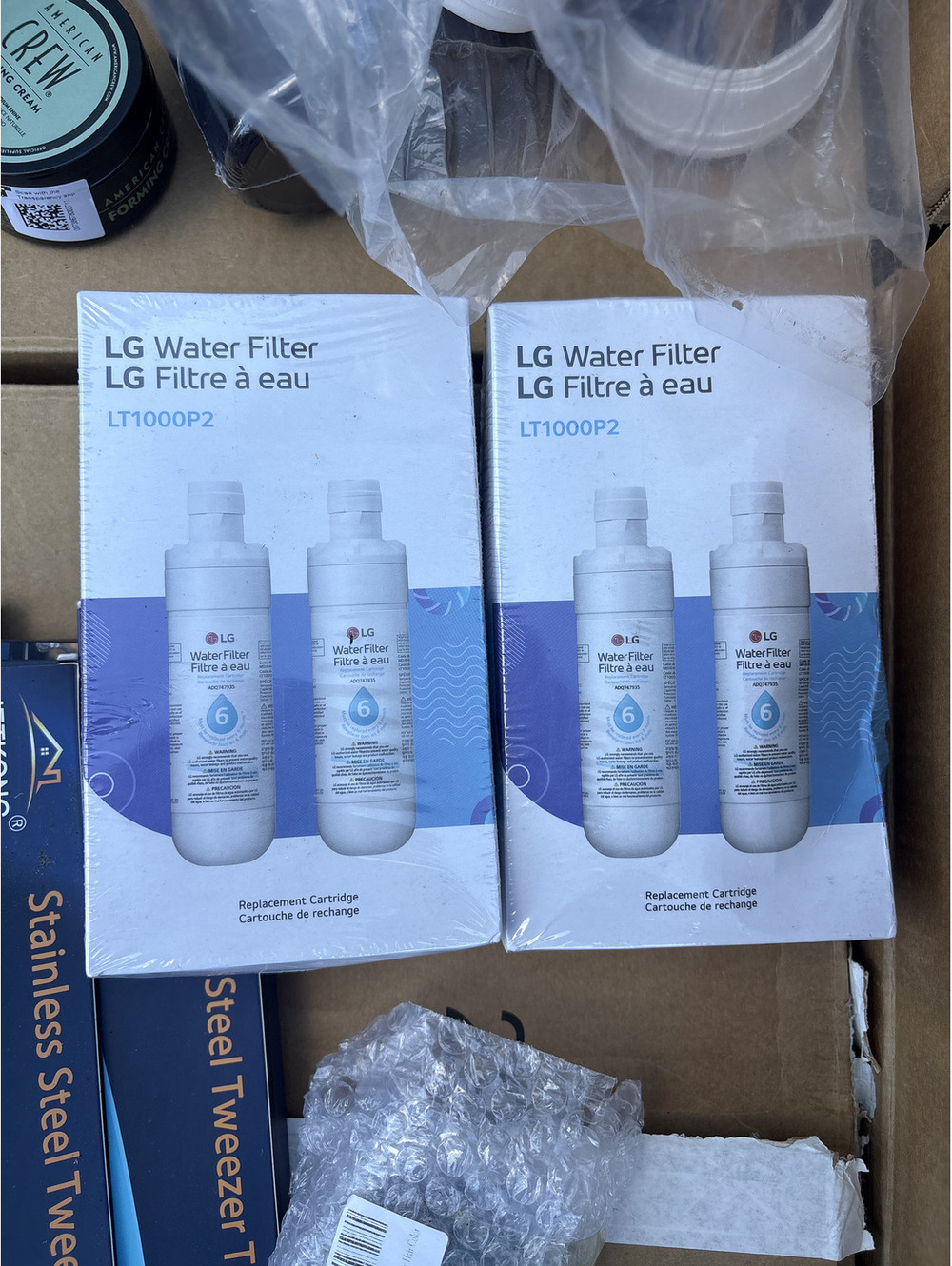 BNIB LG LT1000P2 Refrigerator Water Filter Replacement Cartridge 2-Pack